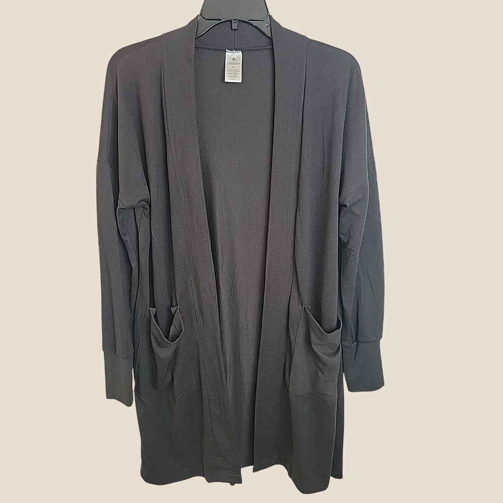 Member's Mark Cardigan Super Soft Loungewear Layering Black Soot Small